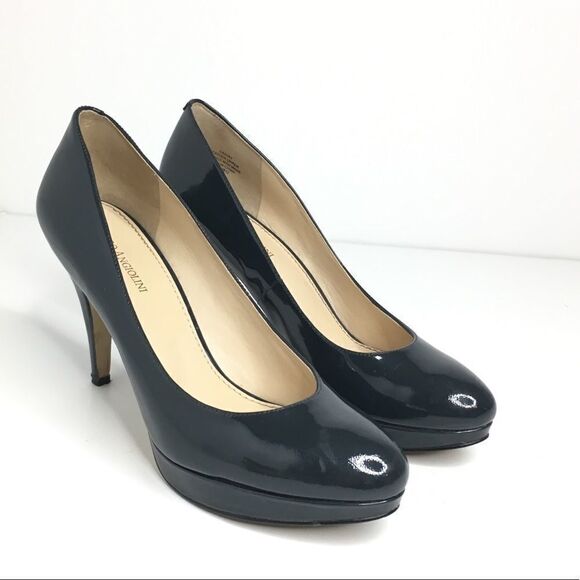 Enzo Angiolini Sz 8.5 Charcoal Green Pump Heels - Picture 1 of 6